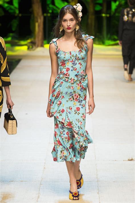 dolce and gabbana floral dress runway|dolce & gabbana models.